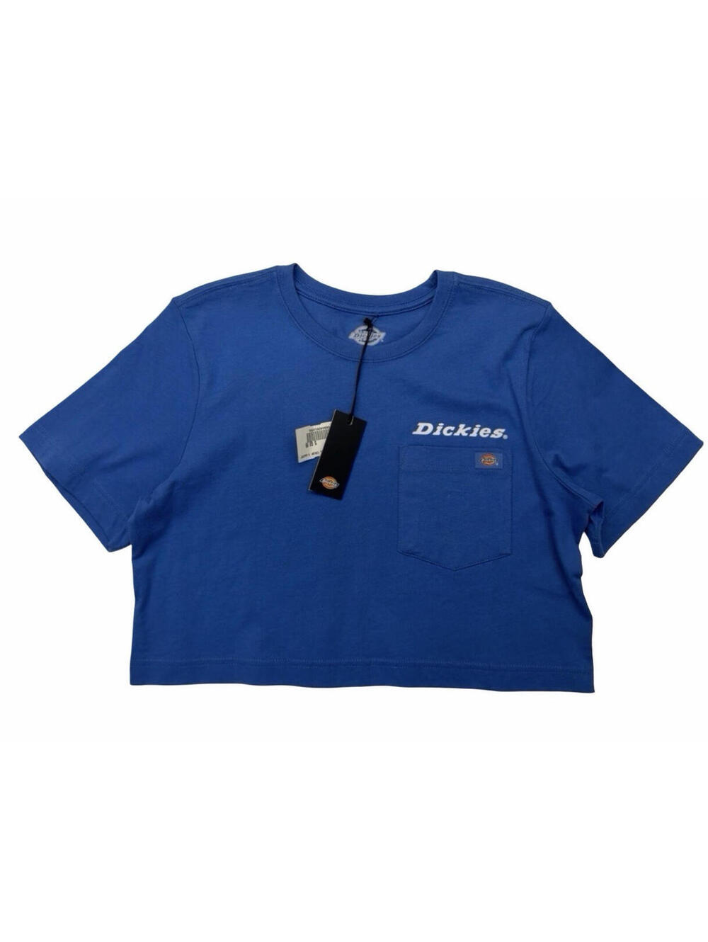 Dickies Knit Short Sleeve Crop Top Blue Size M